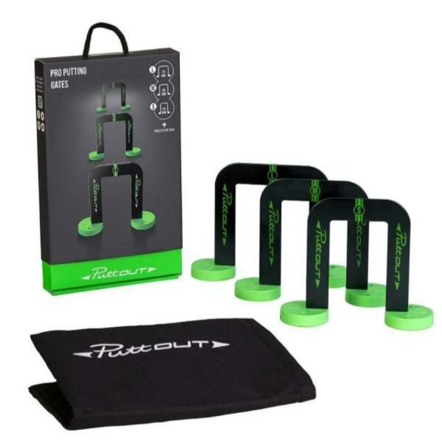 Practice & Training Aids * | Puttout Pro Putting Gates Set Of 3 Green